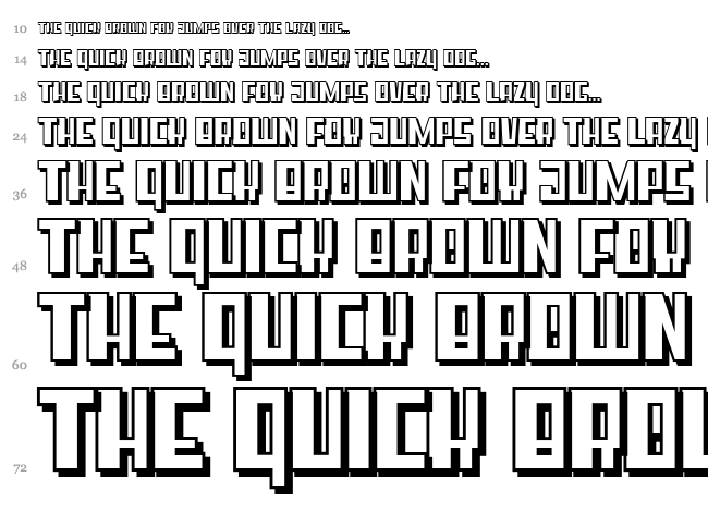 Super Cube font waterfall